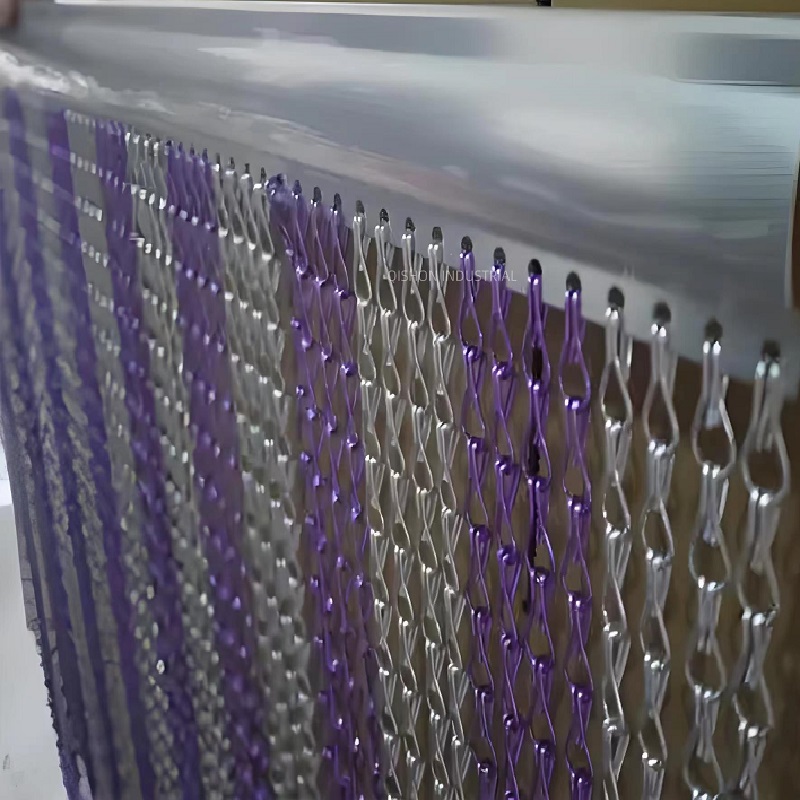 Colorful Flexible Decorative Chain Link Curtain Fly Screens